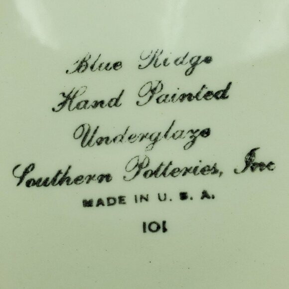 Blue Ridge Southern Potteries Forest Fruit Square Luncheon Plate Small Platter - Picture 3 of 5